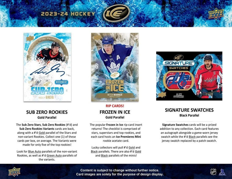 2023 - 24 Upper Deck Ice Hockey Hobby Box - Cartes Sportives Rive Sud