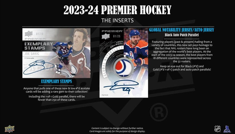 2023 - 24 Upper Deck Premier Hockey Hobby Box (Pre - Order) - Cartes Sportives Rive Sud