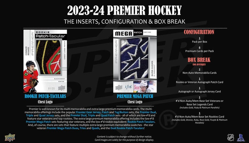 2023 - 24 Upper Deck Premier Hockey Hobby Box (Pre - Order) - Cartes Sportives Rive Sud