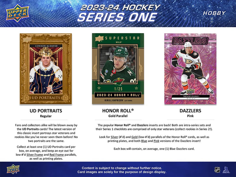 2023-24 Upper Deck Series 1 Hockey Hobby Box - Cartes Sportives Rive Sud