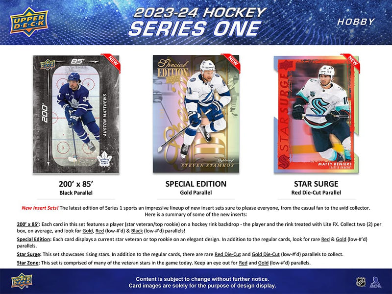 2023-24 Upper Deck Series 1 Hockey Hobby Box - Cartes Sportives Rive Sud