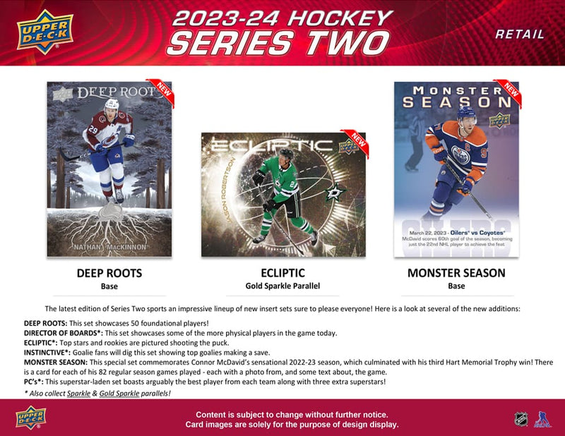 2023-24 Upper Deck Series 2 Hockey Blaster Box - Cartes Sportives Rive Sud