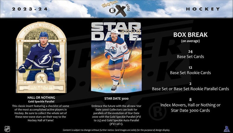 2023 - 24 Upper Deck Skybox E - X 2000 Hockey Hobby Box (Pre - Order) - Cartes Sportives Rive Sud