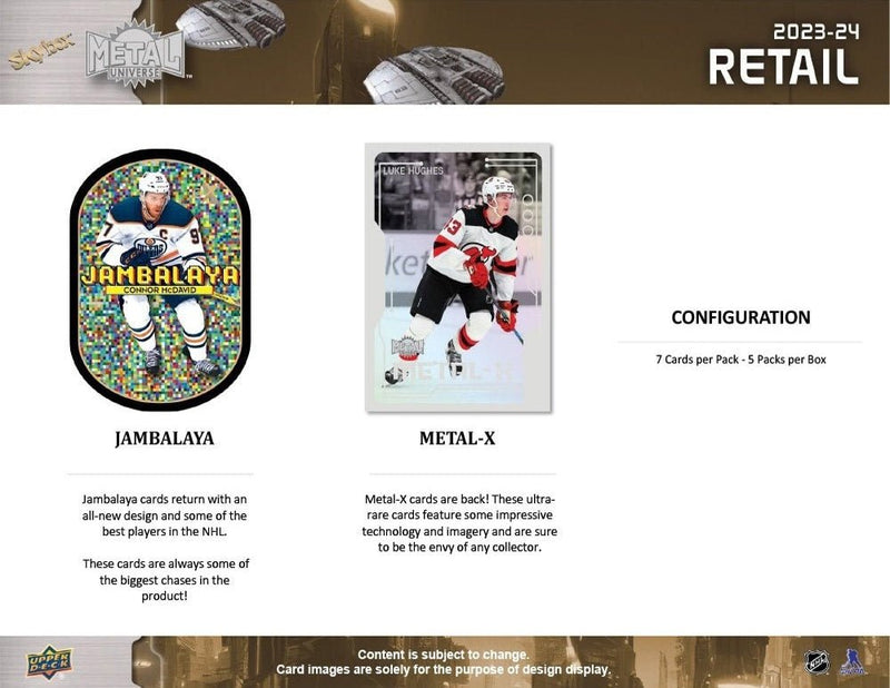 2023 - 24 Upper Deck Skybox Metal Universe Hockey Blaster Box - Cartes Sportives Rive Sud