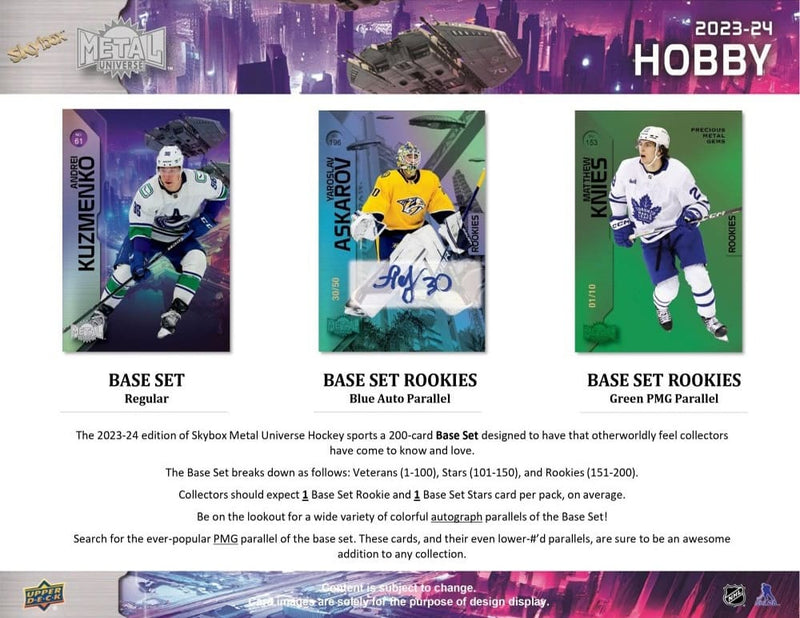 2023-24 Upper Deck Skybox Metal Universe Hockey Hobby Box (Pre Order) - Cartes Sportives Rive Sud