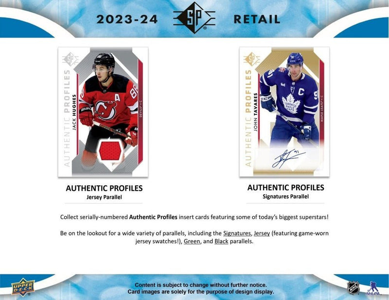 2023-24 Upper Deck SP Authentic Hockey Blaster Box - Cartes Sportives Rive Sud