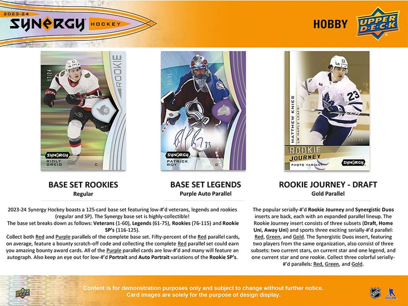 2023-24 Upper Deck Synergy Hockey Hobby Box - Cartes Sportives Rive Sud