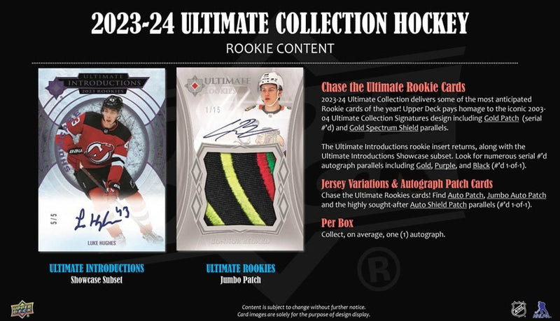 2023 - 24 Upper Deck Ultimate Hockey Hobby Box (Pre - Order) - Cartes Sportives Rive Sud