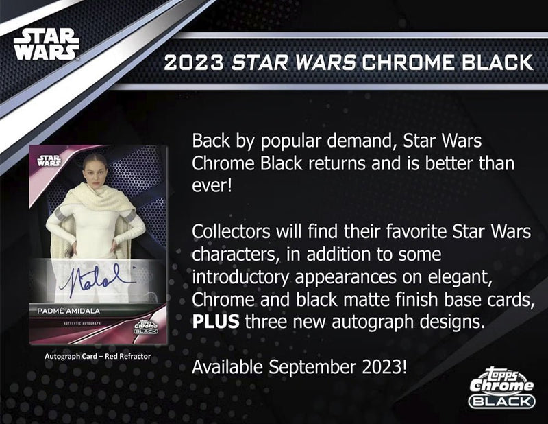 2023 Topps Black Chrome Star Wars Hobby - Cartes Sportives Rive Sud