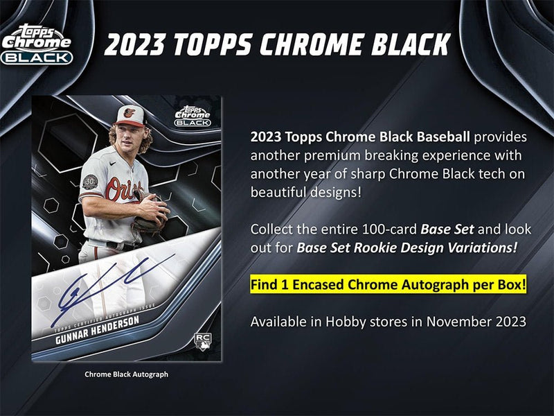 2023 Topps Chrome Black Baseball Hobby Box - Cartes Sportives Rive Sud