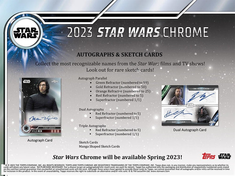 2023 Topps Chrome Star Wars Hobby Box - Cartes Sportives Rive Sud