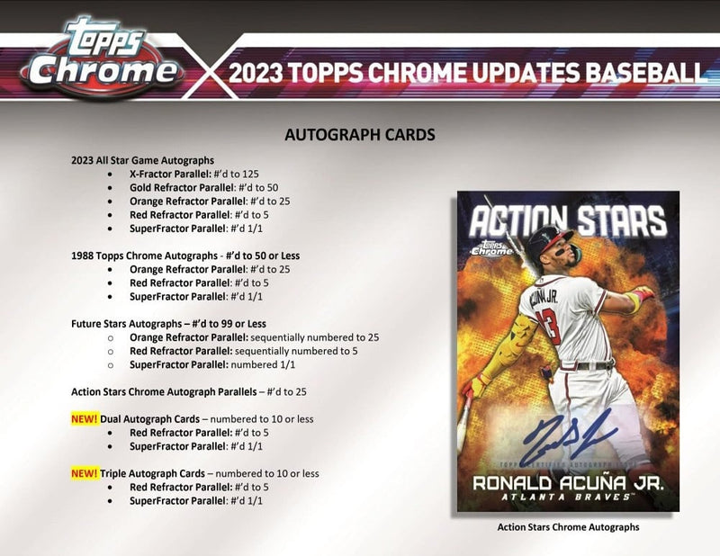 2023 Topps Chrome Update Series Baseball Hobby - Cartes Sportives Rive Sud