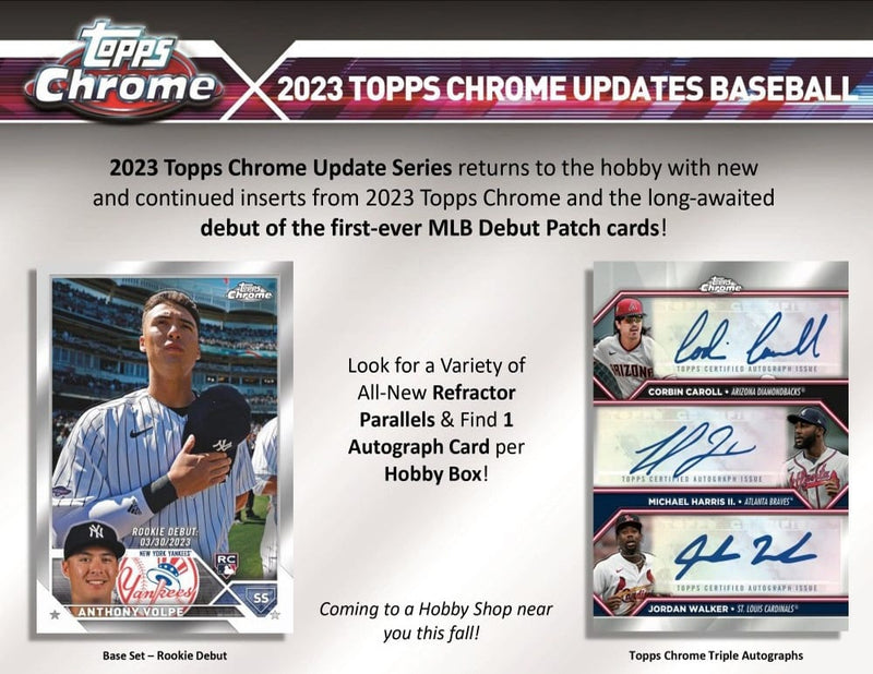 2023 Topps Chrome Update Series Baseball Hobby - Cartes Sportives Rive Sud