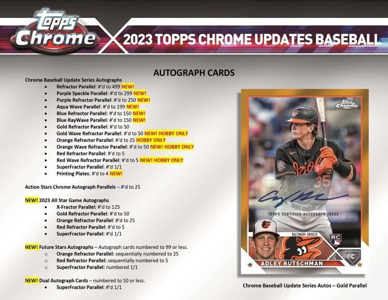 2023 Topps Chrome Update Series Baseball Hobby - Cartes Sportives Rive Sud