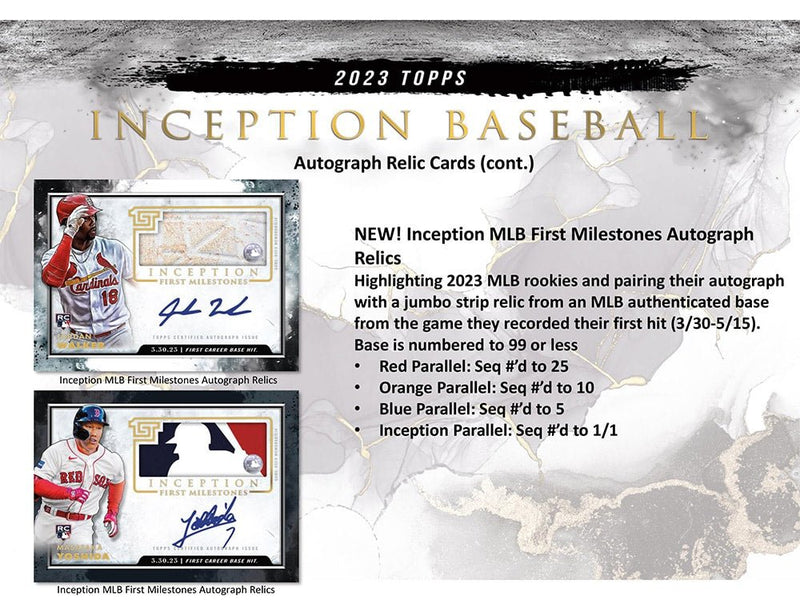 2023 Topps Inception Baseball Hobby Box - Cartes Sportives Rive Sud