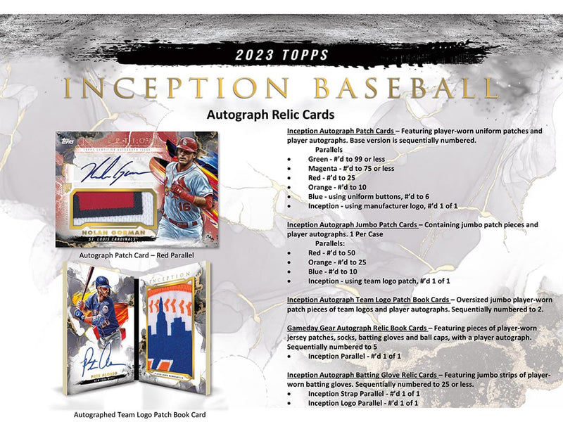 2023 Topps Inception Baseball Hobby Box - Cartes Sportives Rive Sud