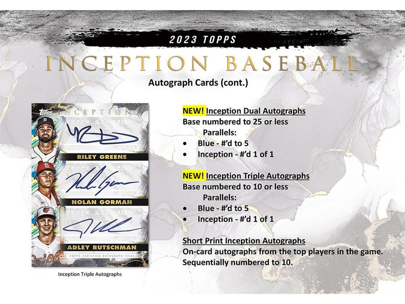 2023 Topps Inception Baseball Hobby Box - Cartes Sportives Rive Sud