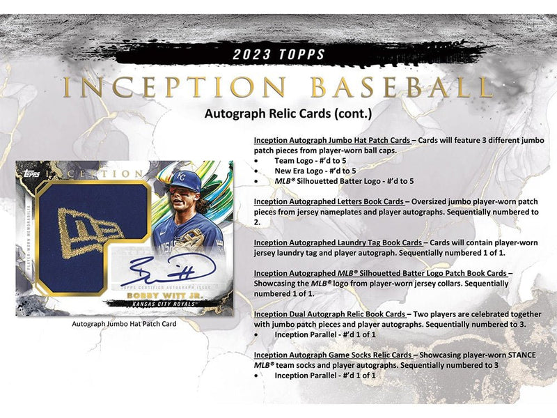 2023 Topps Inception Baseball Hobby Box - Cartes Sportives Rive Sud