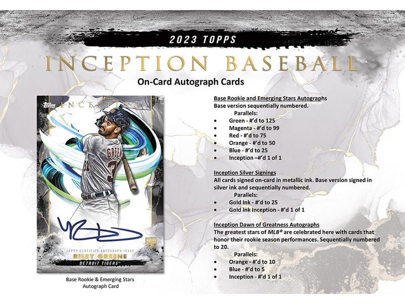 2023 Topps Inception Baseball Hobby Box - Cartes Sportives Rive Sud