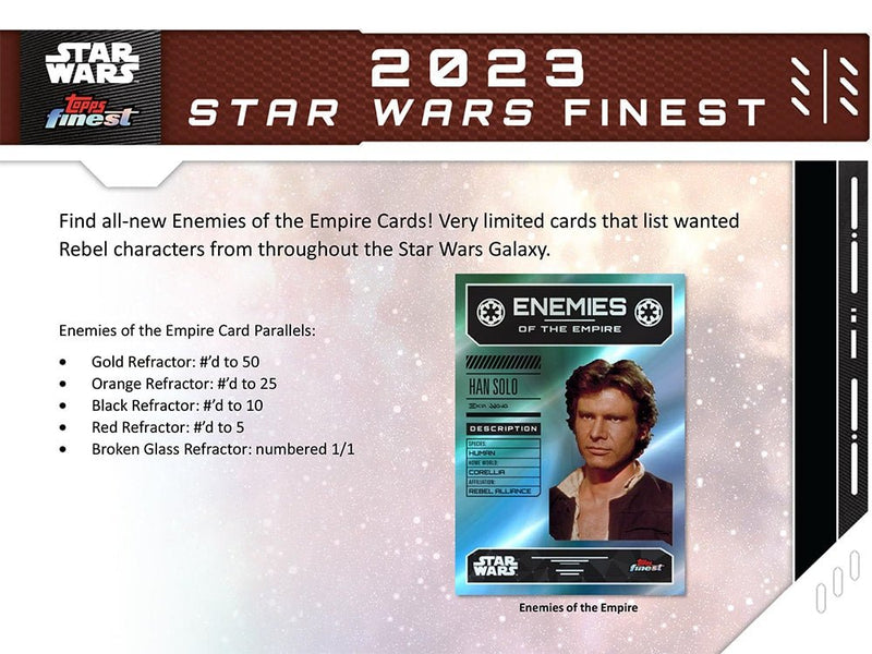 2023 Topps Star Wars Finest Hobby Box - Cartes Sportives Rive Sud