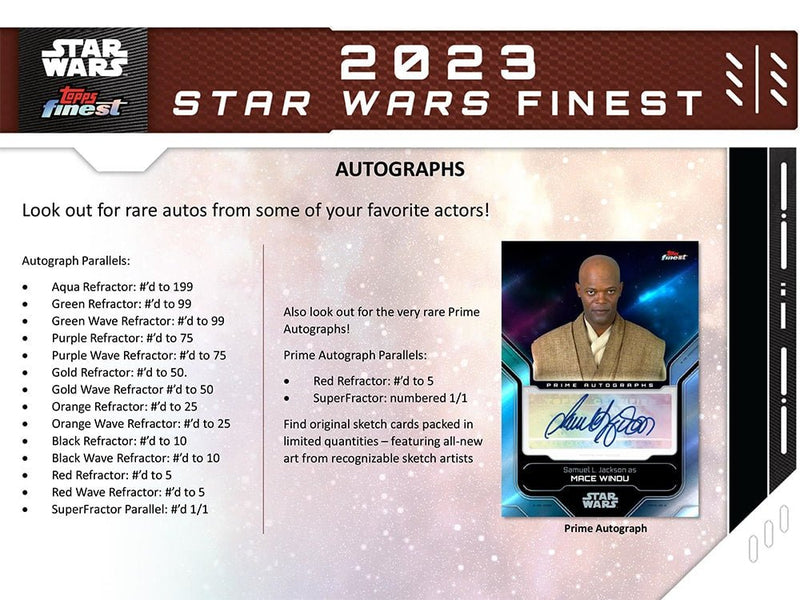 2023 Topps Star Wars Finest Hobby Box - Cartes Sportives Rive Sud