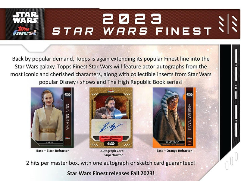 2023 Topps Star Wars Finest Hobby Box - Cartes Sportives Rive Sud