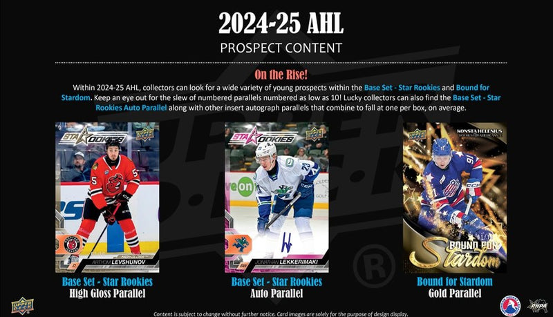 2024 - 25 Upper Deck AHL Hockey Hobby Box - Cartes Sportives Rive Sud