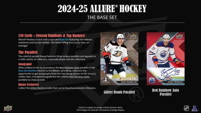 2024 - 25 Upper Deck Allure Hockey Blaster Box (Pre - Order) - Cartes Sportives Rive Sud