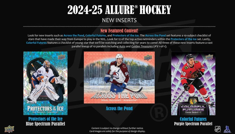 2024 - 25 Upper Deck Allure Hockey Hobby (Pre - Order) - Cartes Sportives Rive Sud