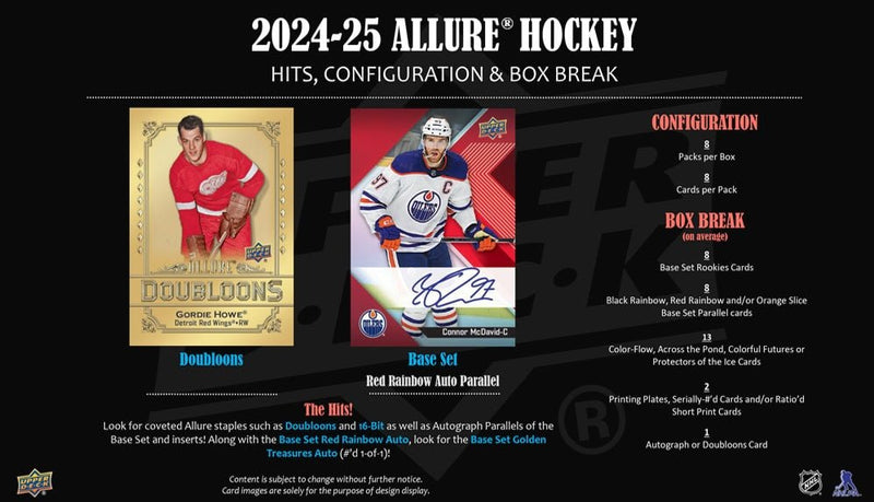 2024 - 25 Upper Deck Allure Hockey Hobby (Pre - Order) - Cartes Sportives Rive Sud