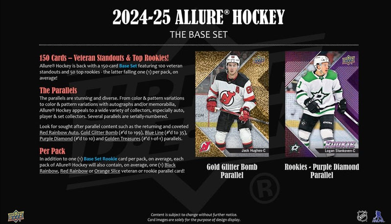 2024 - 25 Upper Deck Allure Hockey Hobby (Pre - Order) - Cartes Sportives Rive Sud