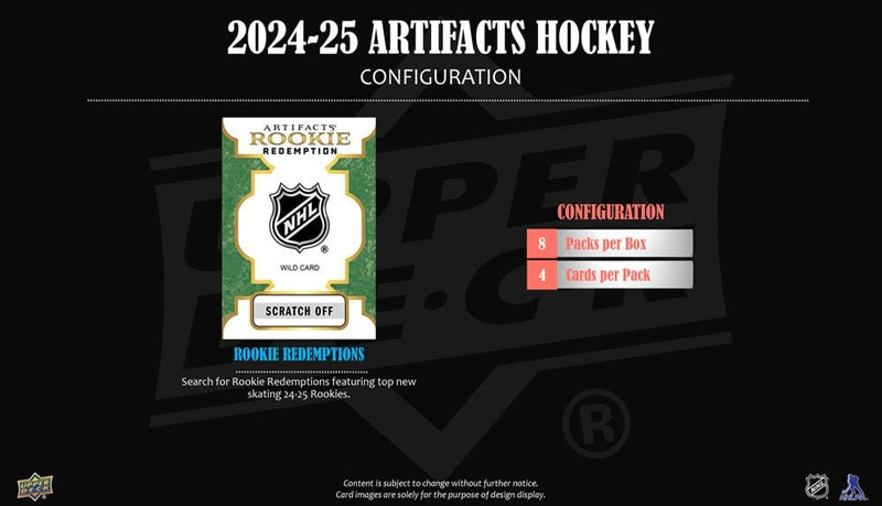 2024 - 25 Upper Deck Artifacts Hockey Blaster Box (Pre - Order) - Cartes Sportives Rive Sud