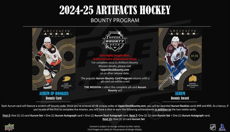 2024 - 25 Upper Deck Artifacts Hockey Hobby Box (Pre - Order) - Cartes Sportives Rive Sud