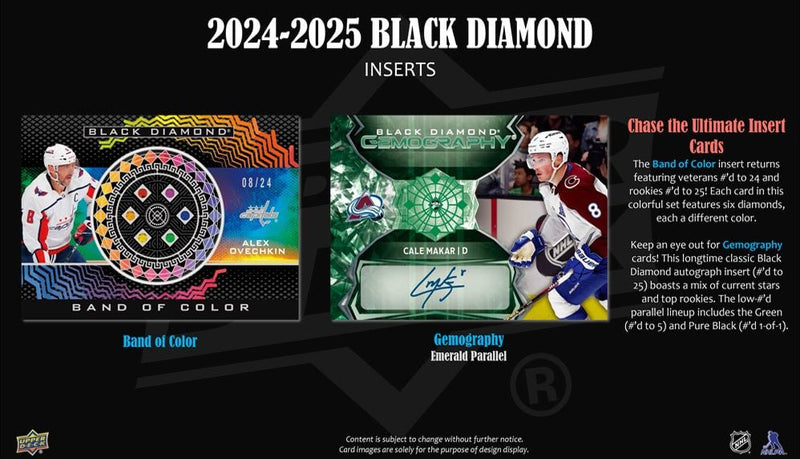 2024 - 25 Upper Deck Black Diamond Hockey Hobby Box (Pre - Order) - Cartes Sportives Rive Sud