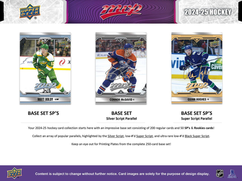 2024-25 Upper Deck MVP Hockey Hobby Box - Cartes Sportives Rive Sud