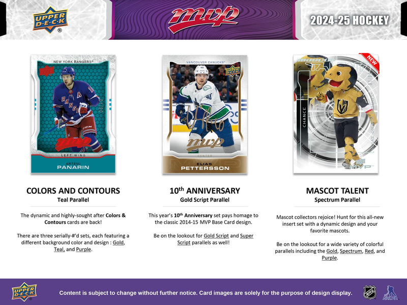 2024-25 Upper Deck MVP Hockey Hobby Box - Cartes Sportives Rive Sud