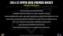 2024 - 25 Upper Deck Premier Hockey Hobby Box (Pre - Order) - Cartes Sportives Rive Sud