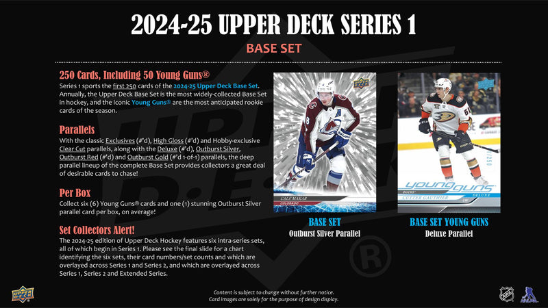 2024-25 Upper Deck Series 1 Hockey Hobby Box - Cartes Sportives Rive Sud