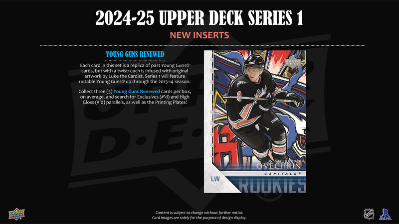 2024-25 Upper Deck Series 1 Hockey Hobby Box - Cartes Sportives Rive Sud