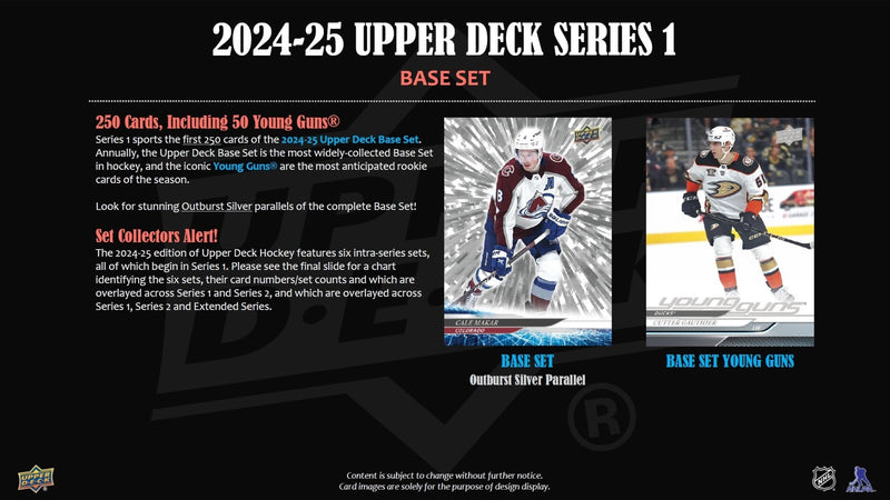 2024-25 Upper Deck Series 1 Hockey Tin Box - Cartes Sportives Rive Sud