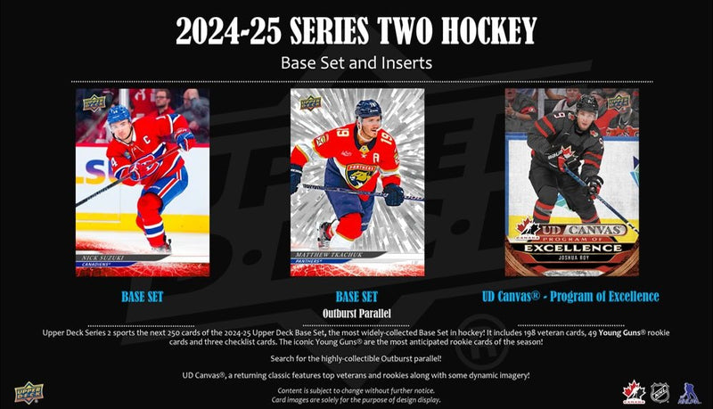 2024 - 25 Upper Deck Series 2 Hockey Blaster Box (Pre - Order) - Cartes Sportives Rive Sud