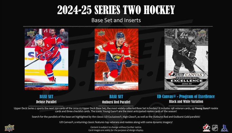 2024 - 25 Upper Deck Series 2 Hockey Hobby Box (Pre - Order) - Cartes Sportives Rive Sud