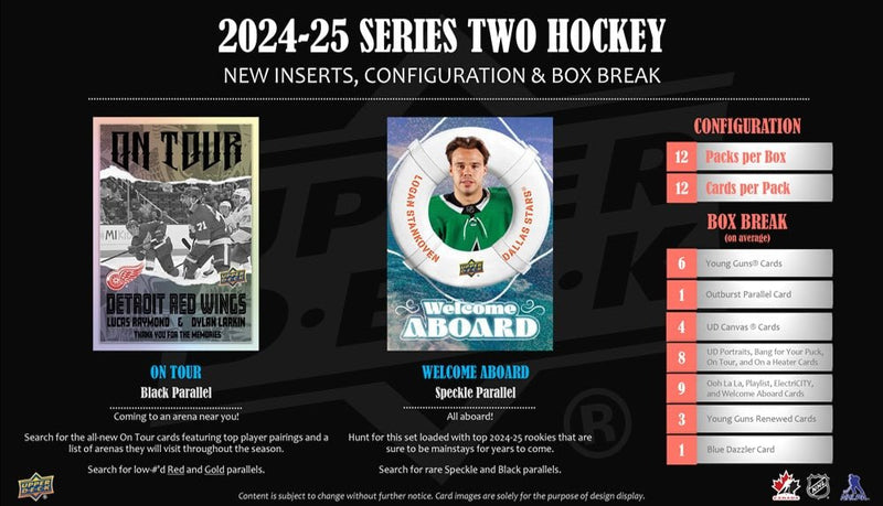 2024 - 25 Upper Deck Series 2 Hockey Hobby Box (Pre - Order) - Cartes Sportives Rive Sud