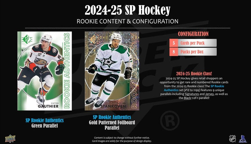 2024 - 25 Upper Deck SP Hockey Blaster Box (Pre - Order) - Cartes Sportives Rive Sud