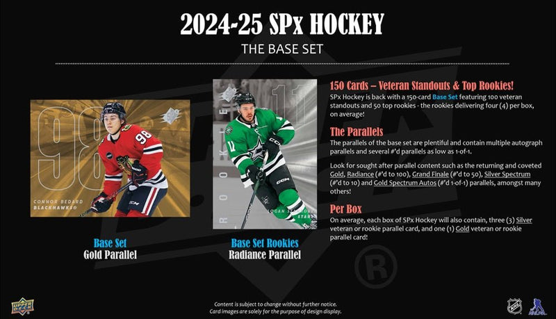 2024 - 25 Upper Deck SPx Hockey Hobby Box (Pre - Order) - Cartes Sportives Rive Sud