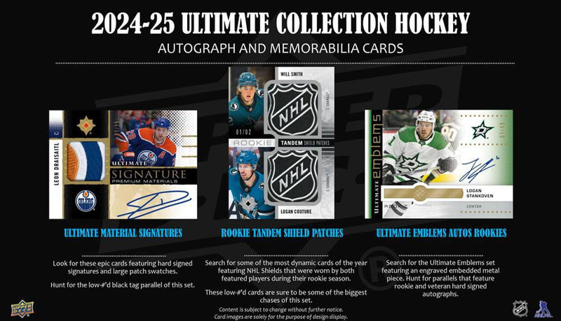 2024 - 25 Upper Deck Ultimate Hockey Hobby Box (Pre Order) - Cartes Sportives Rive Sud