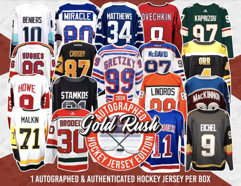 2024 Autographed Gold Rush Hockey Jersey Edition 6 (Preorder) - Cartes Sportives Rive Sud