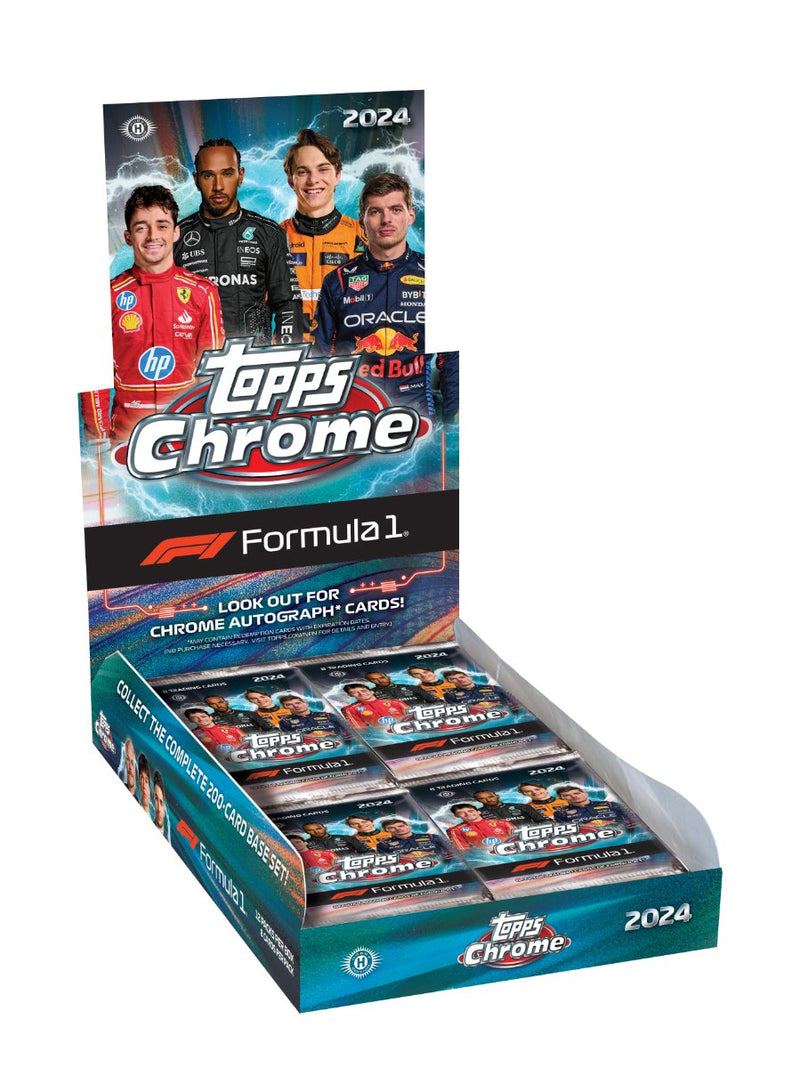 2024 Topps Chrome Formula 1 Hobby Box (Pre - Order) - Cartes Sportives Rive Sud