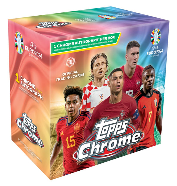 2024 Topps Chrome UEFA Euro Hobby Box (Pre Order) - Cartes Sportives Rive Sud