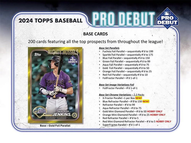 2024 Topps Pro Debut Baseball Hobby Box - Cartes Sportives Rive Sud